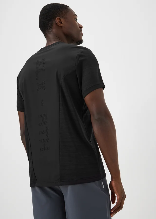 Souluxe Black Space Dye Sports T-Shirt