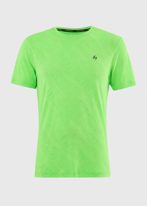 Souluxe Neon Lime Jacquard Sports T-Shirt - S Image 4