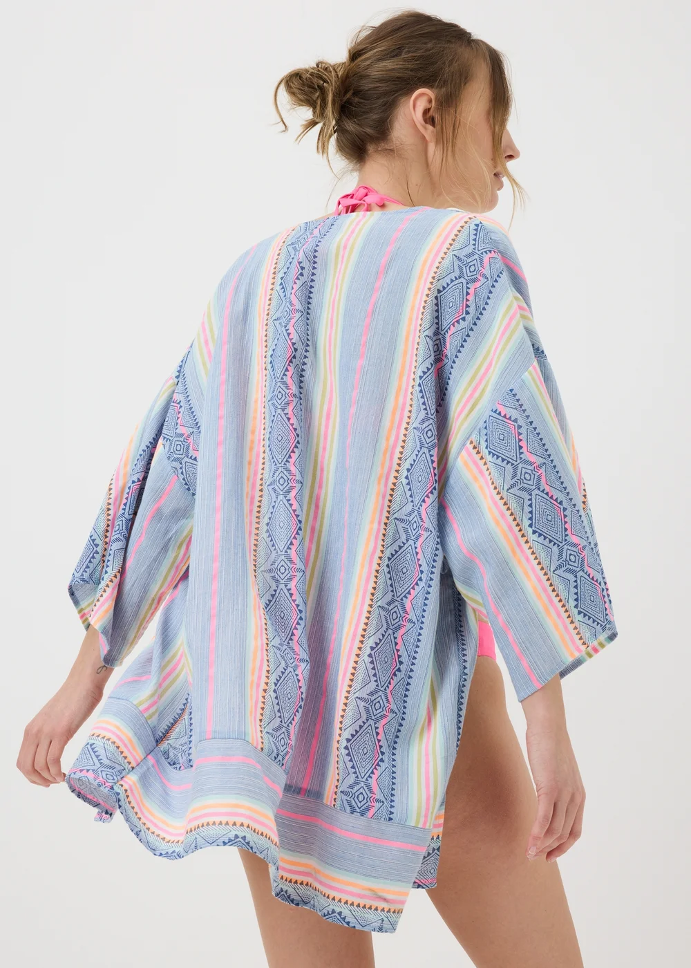 Multicolour Stripe Kaftan - S Image 2