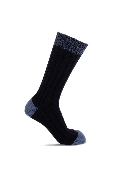 Totes Toasties Mens Chunky Twist Wool Blend Boot Socks 2 Pack - One Size Image 5