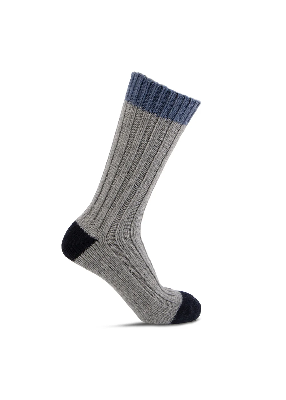 Totes Toasties Mens Chunky Twist Wool Blend Boot Socks 2 Pack - One Size Image 6