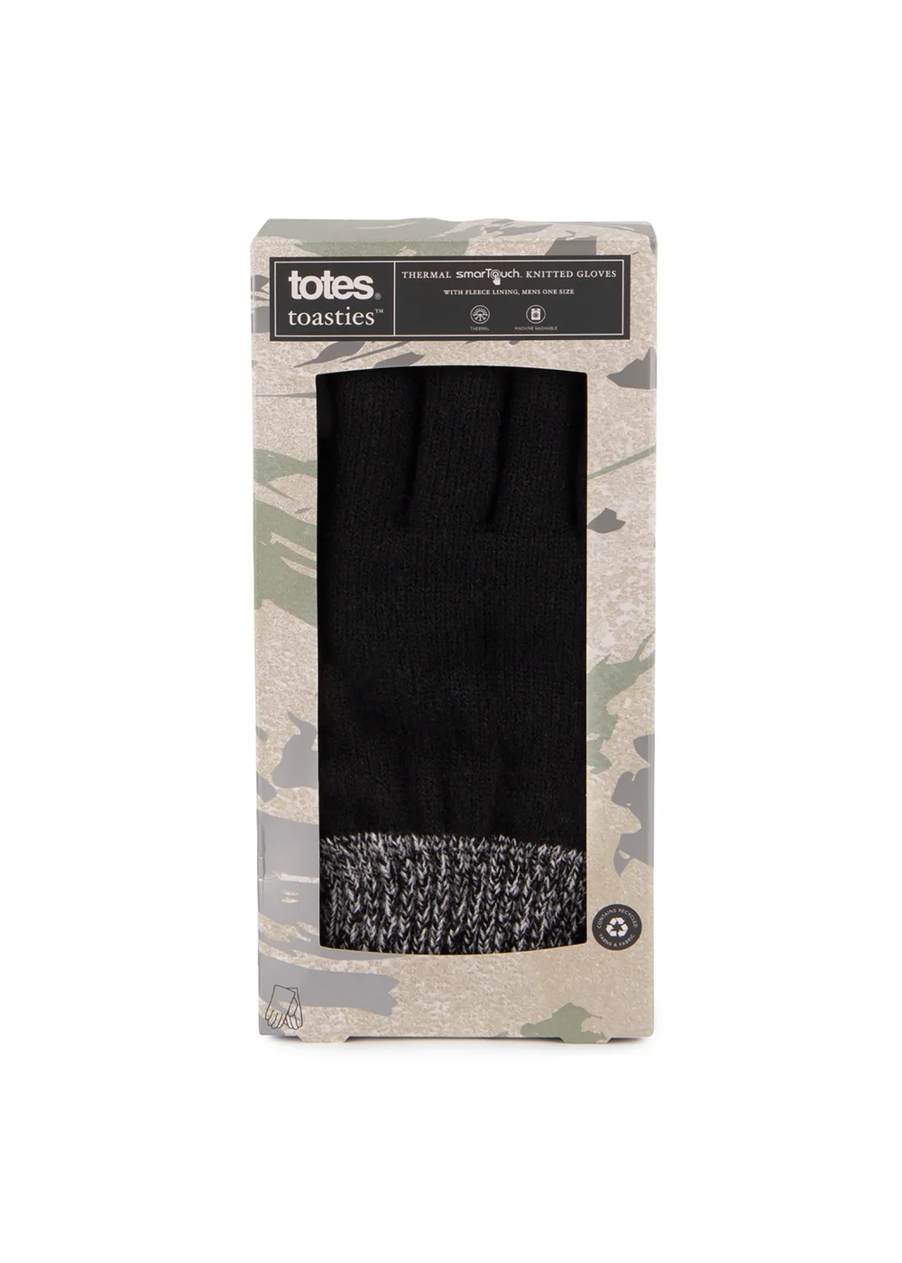 Totes Isotoner Black Stretch Knitted SmarTouch Gloves - One Size Image 4