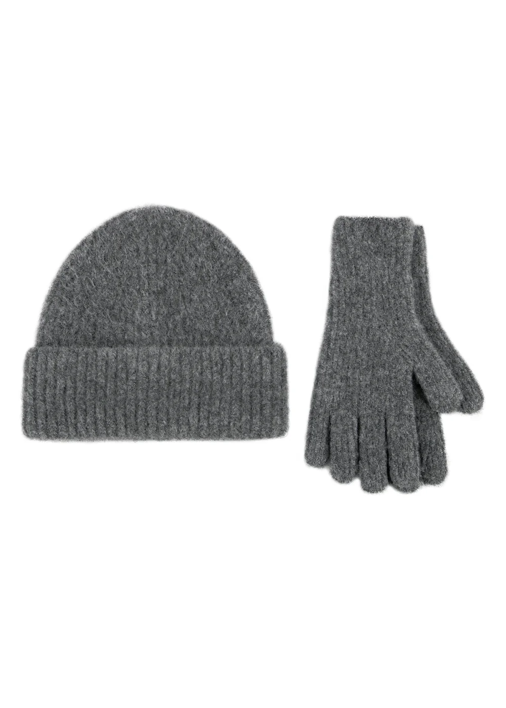Totes Isotoner Charcoal Knitted Hat & Glove Gift Set - One Size Image 1