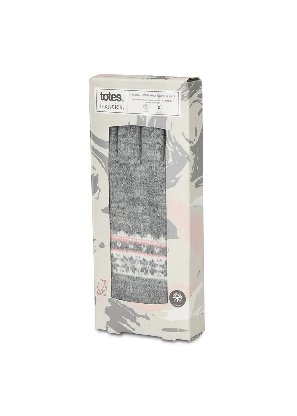 Totes Isotoner Fair Isle Stretch Knitted SmarTouch Gloves - One Size Image 3