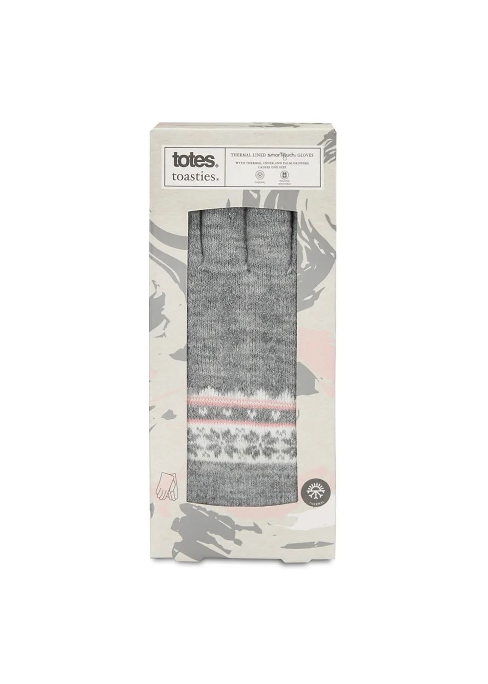Totes Isotoner Fair Isle Stretch Knitted SmarTouch Gloves - One Size Image 4
