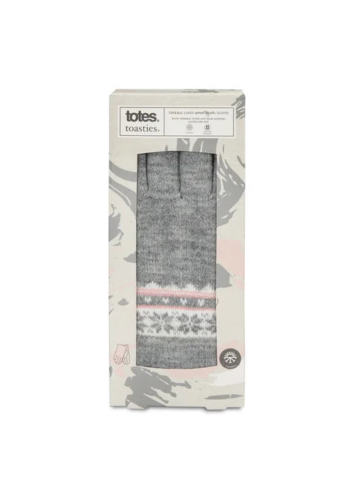 Totes Isotoner Fair Isle Stretch Knitted SmarTouch Gloves - One Size Image 4