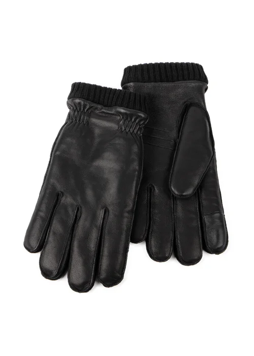 Totes Isotoner Black Premium Leather SmarTouch Glove - S/M Image 1