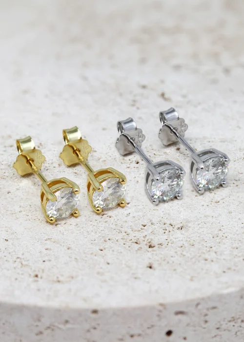 Say It With Gold Classic Claw Set Earrings - One Size Image 2