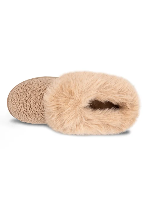 Totes Camel Textured Mule With Chunky Sole - 5 Image 5