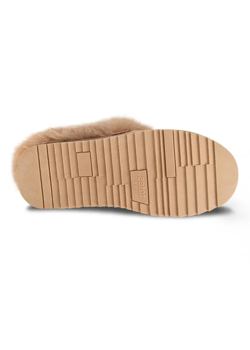 Totes Camel Textured Mule With Chunky Sole - 5 Image 6