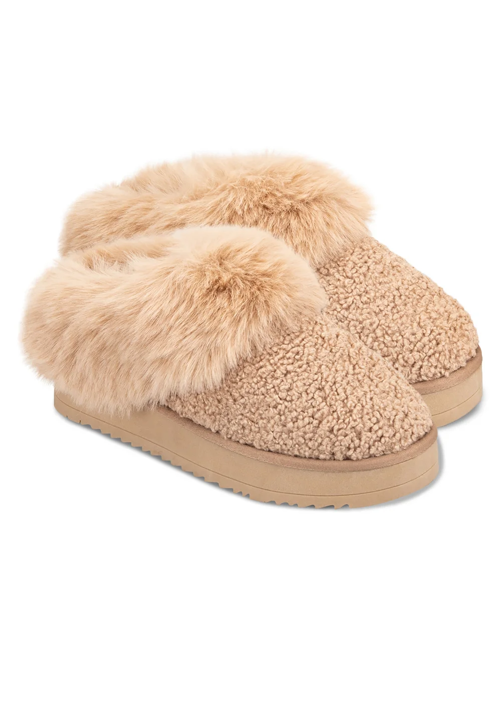 Totes Camel Textured Mule With Chunky Sole - 5 Image 3