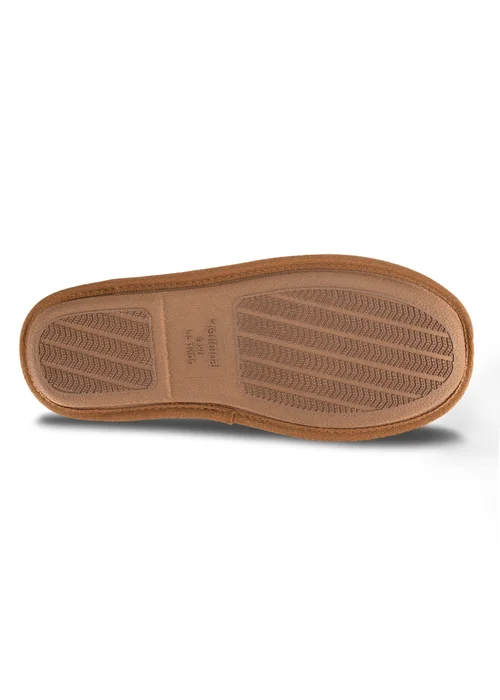 Totes Isotoner Tan Suede Mule With Water Repellency - 11 Image 6
