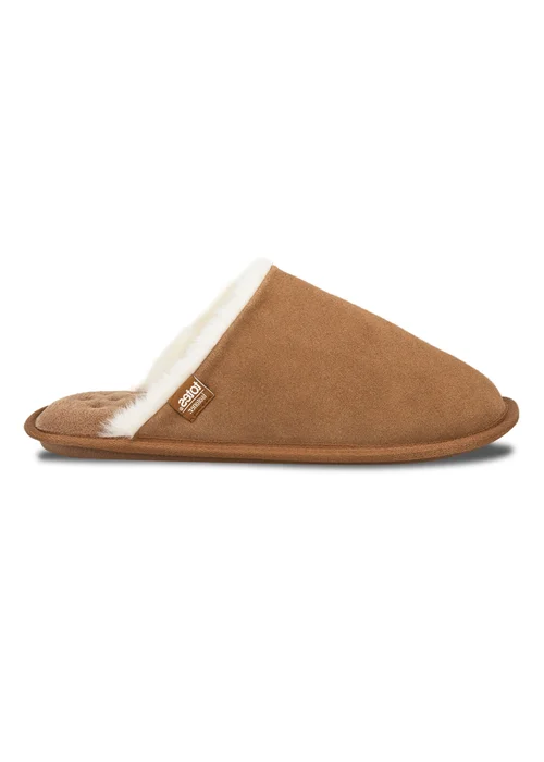 Totes Isotoner Tan Suede Mule With Water Repellency - 11 Image 4