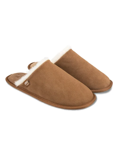 Totes Isotoner Tan Suede Mule With Water Repellency - 11 Image 1