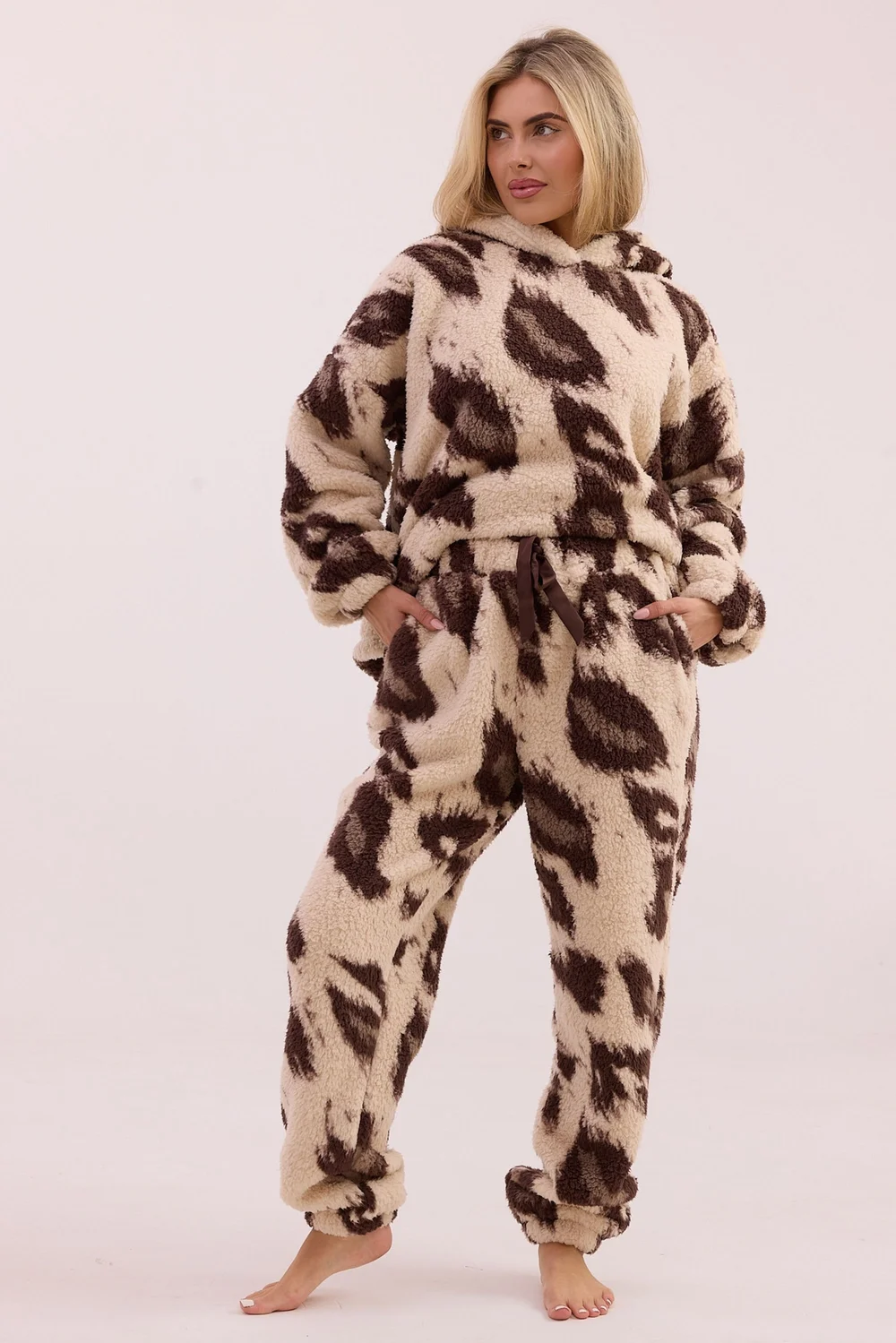 JimJam Brown Oversized Animal Print Twosie - Small/Medium Image 1