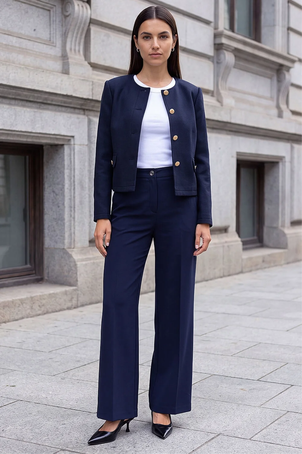 Roman Navy Buttoned Pocket Jacket - 16 Image 3