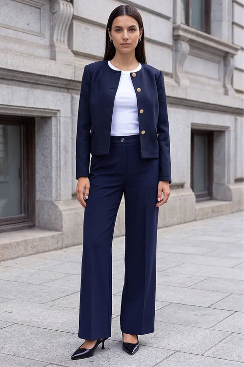 Roman Navy Buttoned Pocket Jacket - 16 Image 3