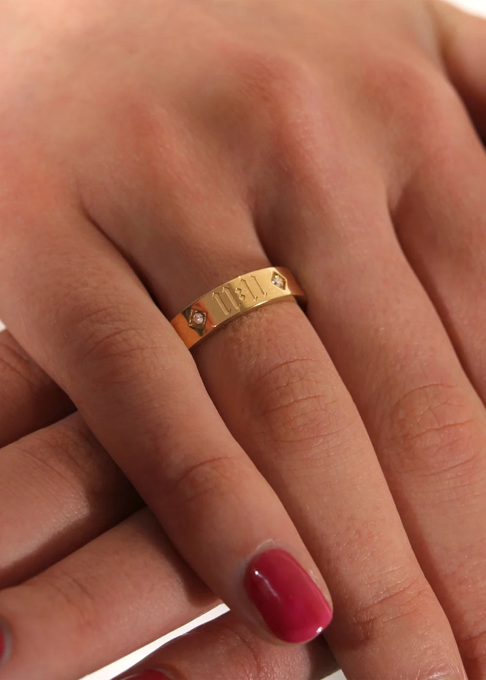 Say It With Gold 11:11 Ring - Small Image 2