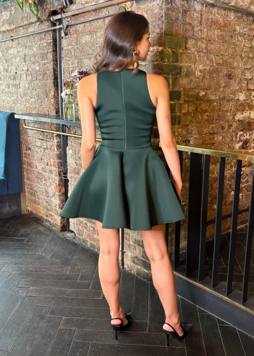 AX Paris Forest Scuba Sleeveless Skater Mini Dress - 14 Image 5