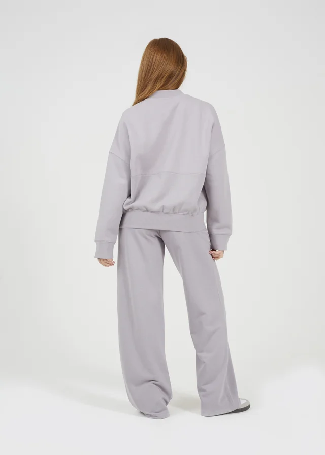 Brave Soul Grey Cotton Blend Wide Leg Joggers