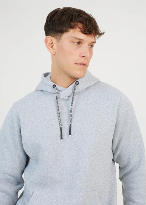 Brave Soul Light Grey Hoodie With Kangaroo Pocket - L Image 3