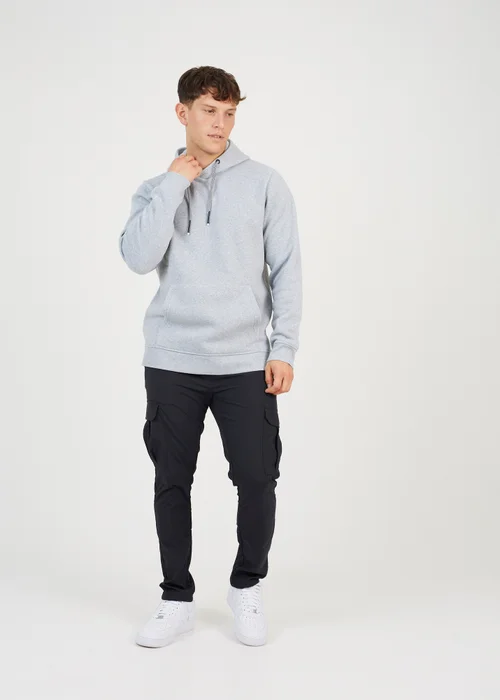 Brave Soul Light Grey Hoodie With Kangaroo Pocket - L Image 4
