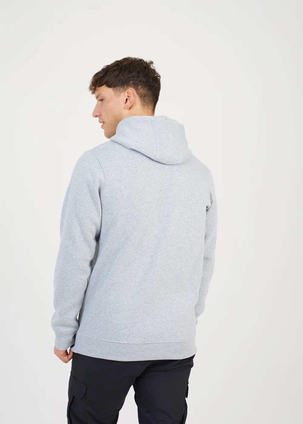 Brave Soul Light Grey Hoodie With Kangaroo Pocket - L Image 2