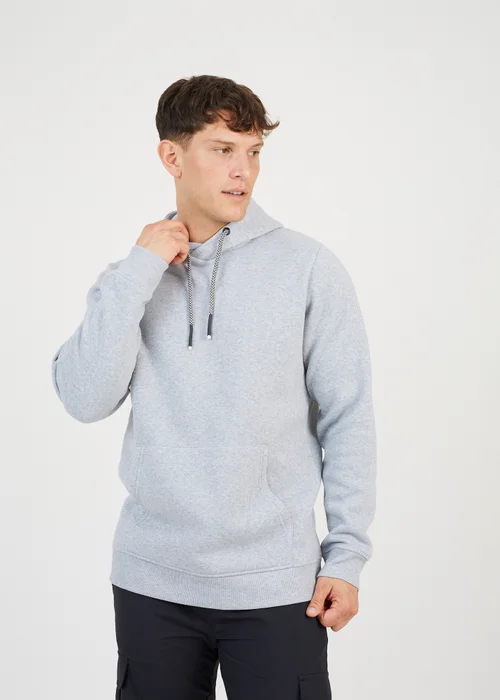 Brave Soul Light Grey Hoodie With Kangaroo Pocket - L Image 1