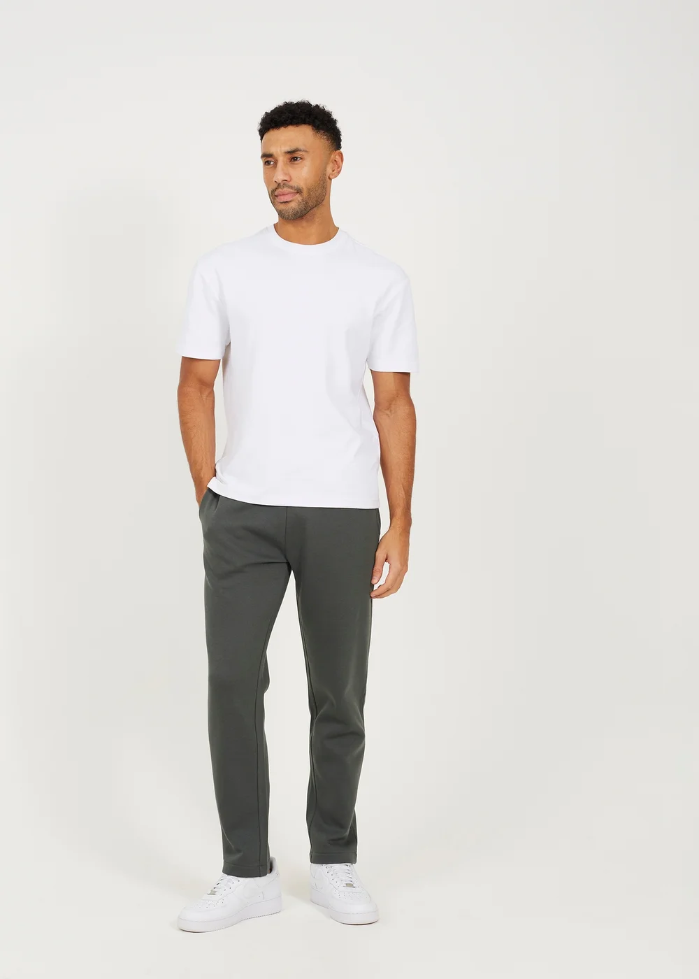Brave Soul Green Straight Leg Open Hem Joggers - 2XL Image 4
