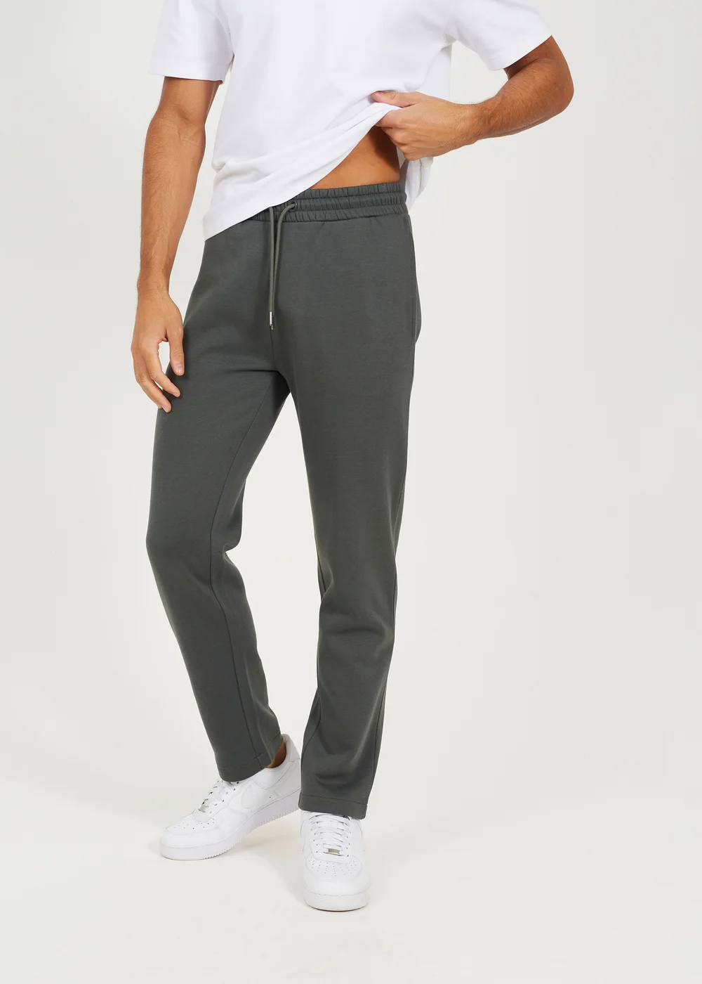Brave Soul Green Straight Leg Open Hem Joggers - 2XL Image 1