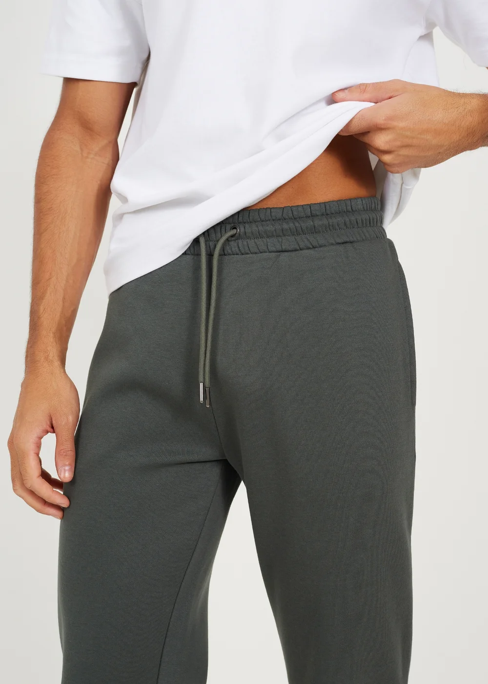 Brave Soul Green Straight Leg Open Hem Joggers - 2XL Image 3