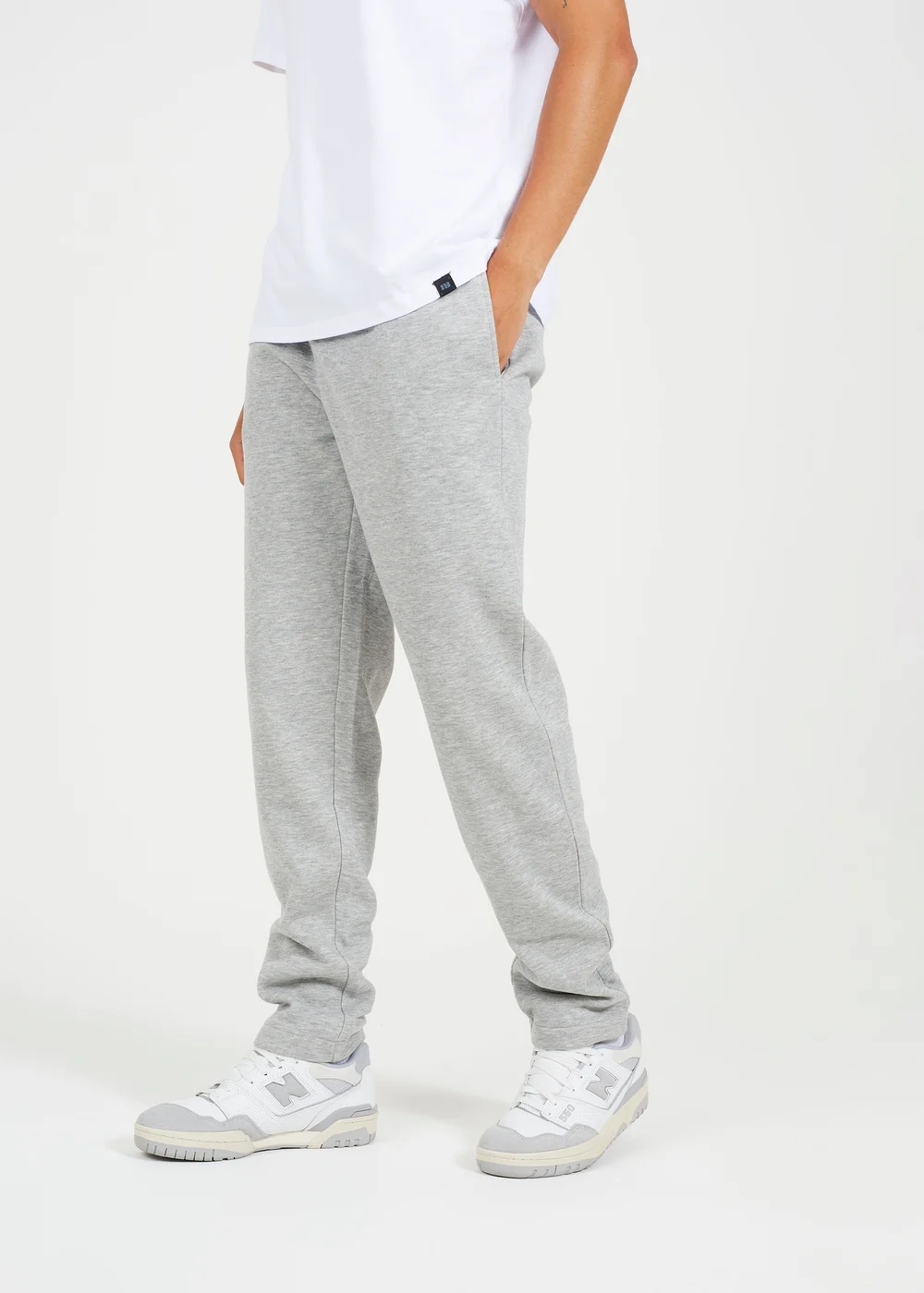 Brave Soul Grey Straight Leg Open Hem Joggers - XL Image 1