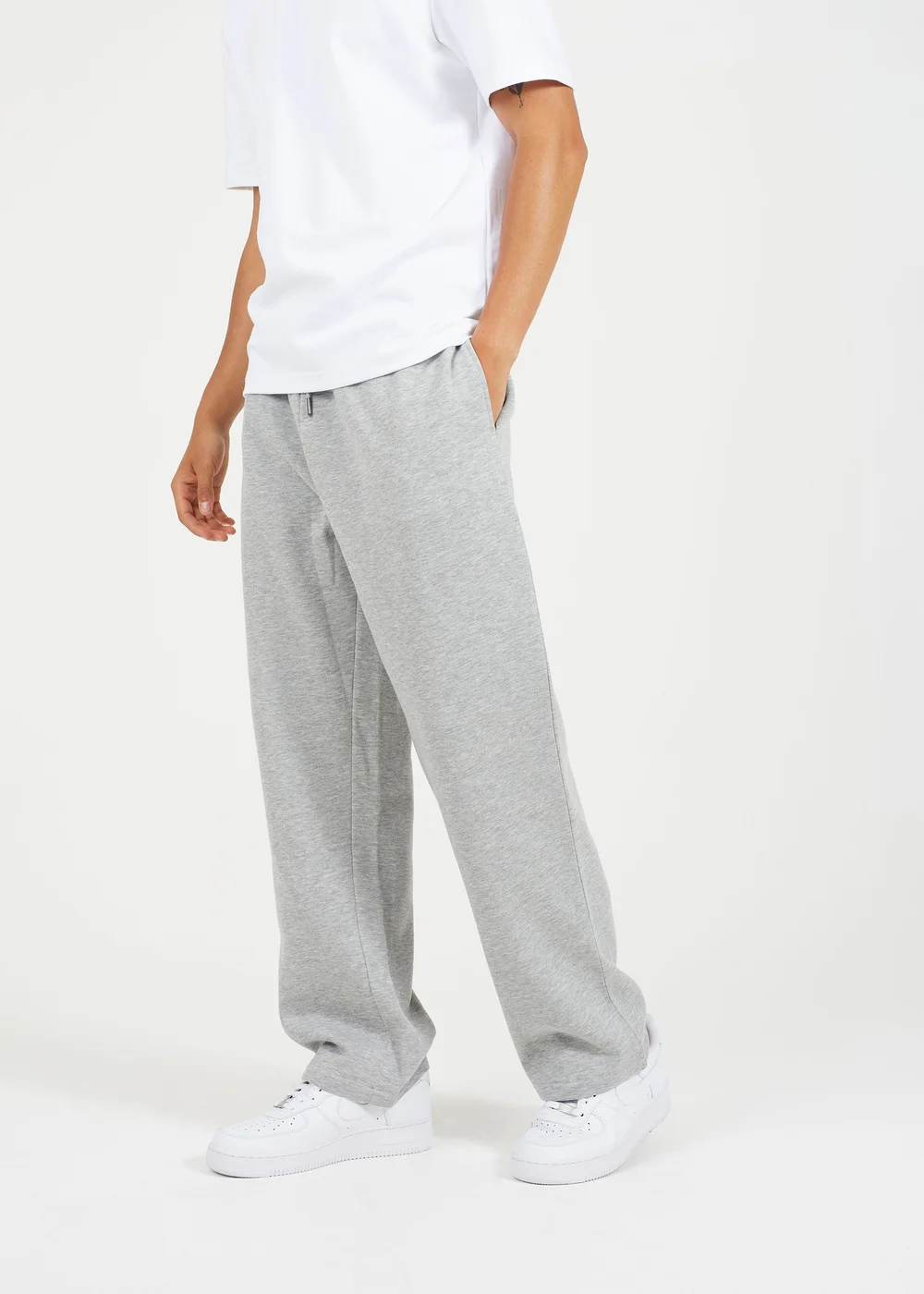 Brave Soul Grey Wide Leg Joggers - M Image 1