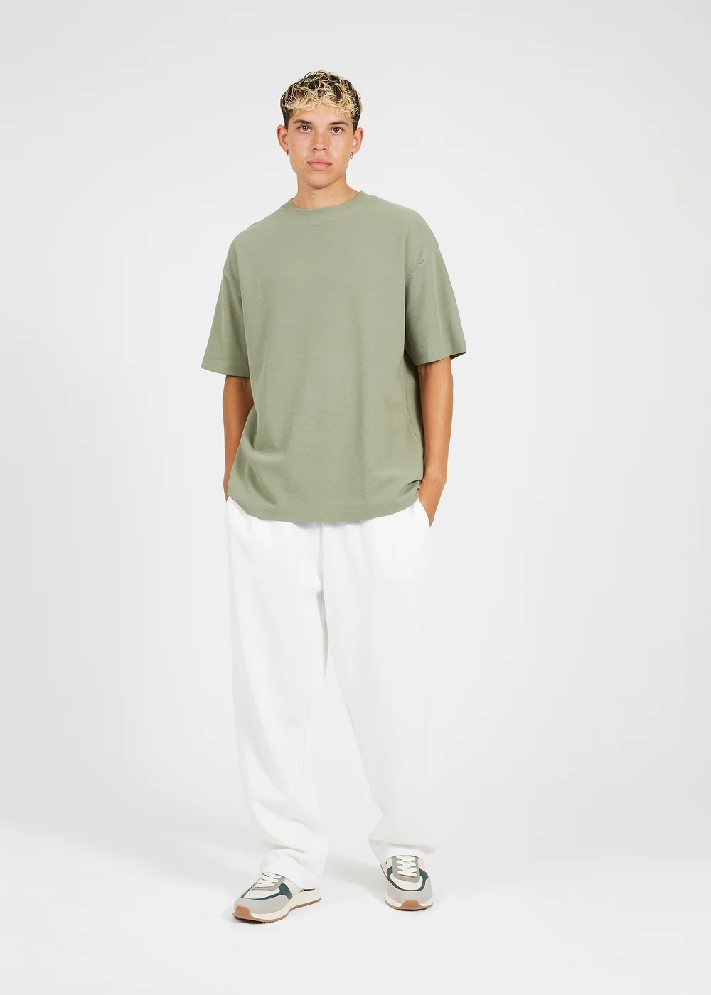 Brave Soul Cream Wide Leg Joggers - XL Image 4
