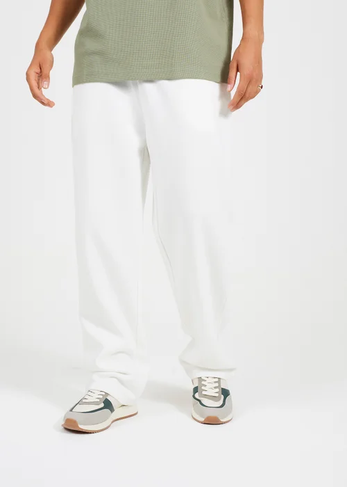 Brave Soul Cream Wide Leg Joggers - XL Image 1