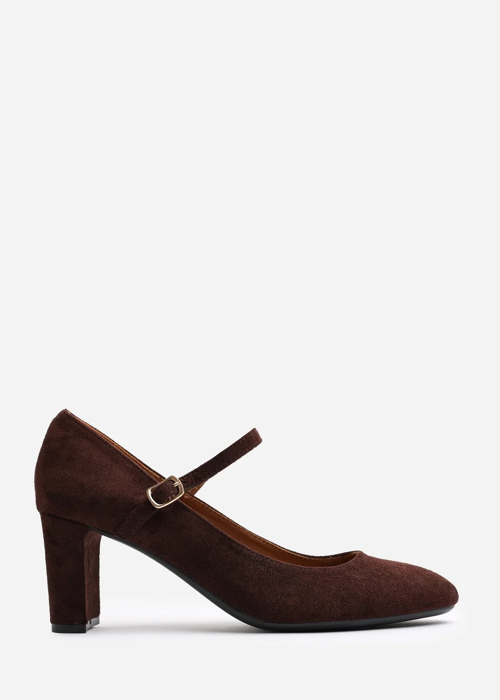 Where's That From Nolan Brown Faux Suede Block Heel - 9 Image 2