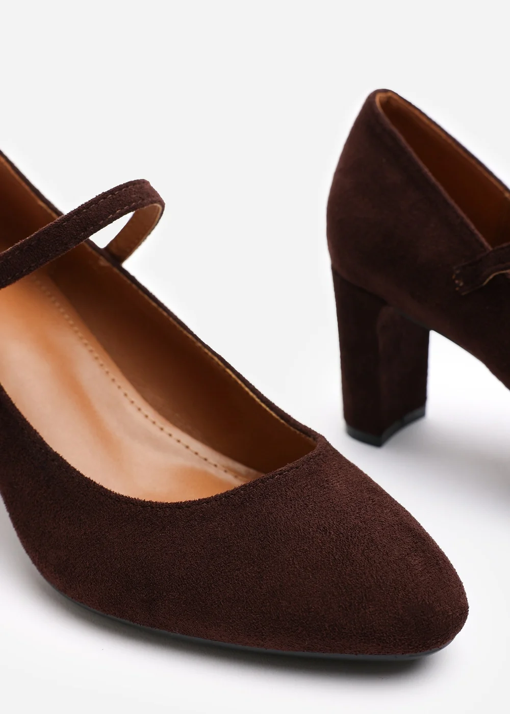Where's That From Nolan Brown Faux Suede Block Heel - 9 Image 4