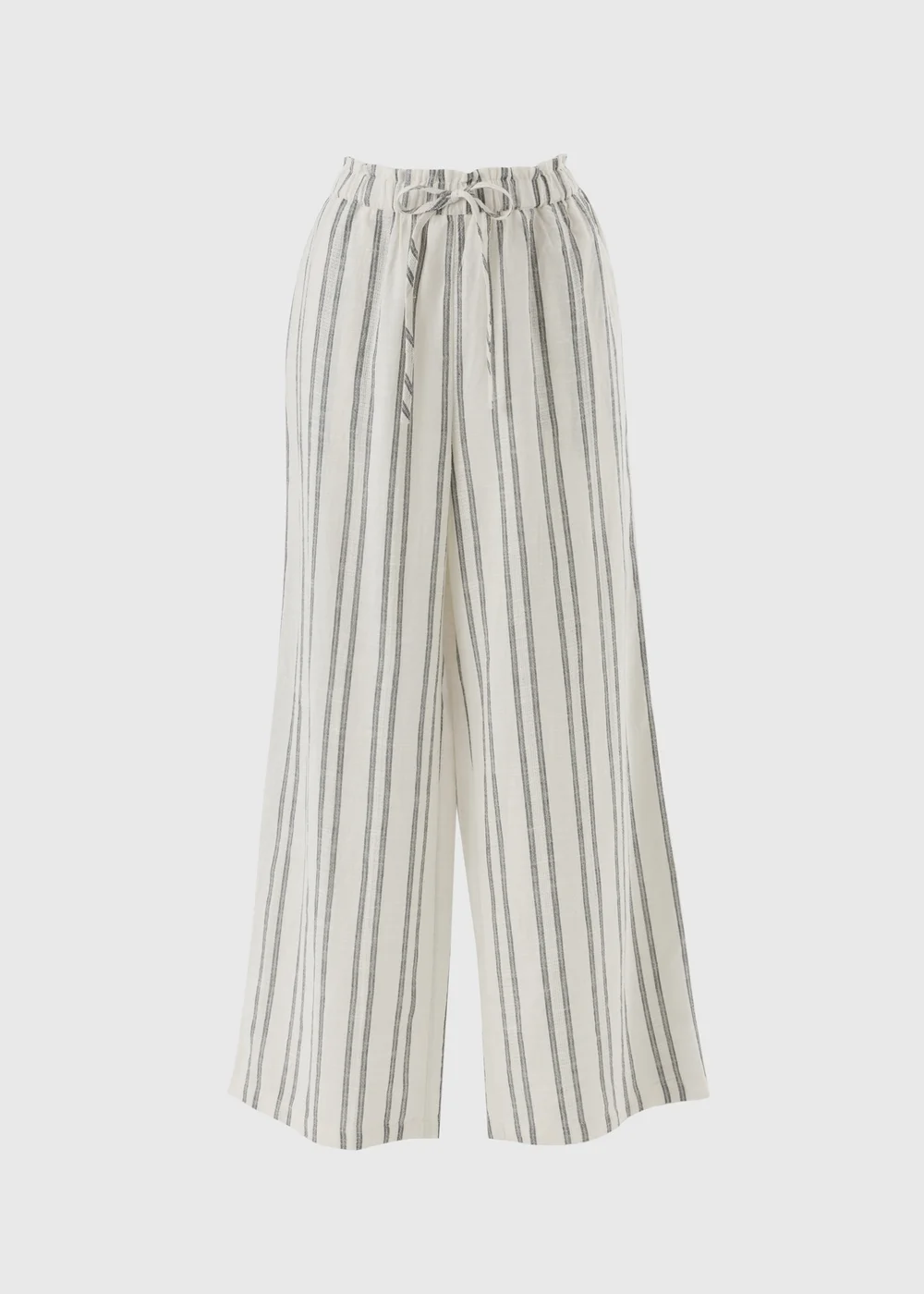 Cream Stripe Wide Leg Co Ord Trousers - 18/L31 Image 4