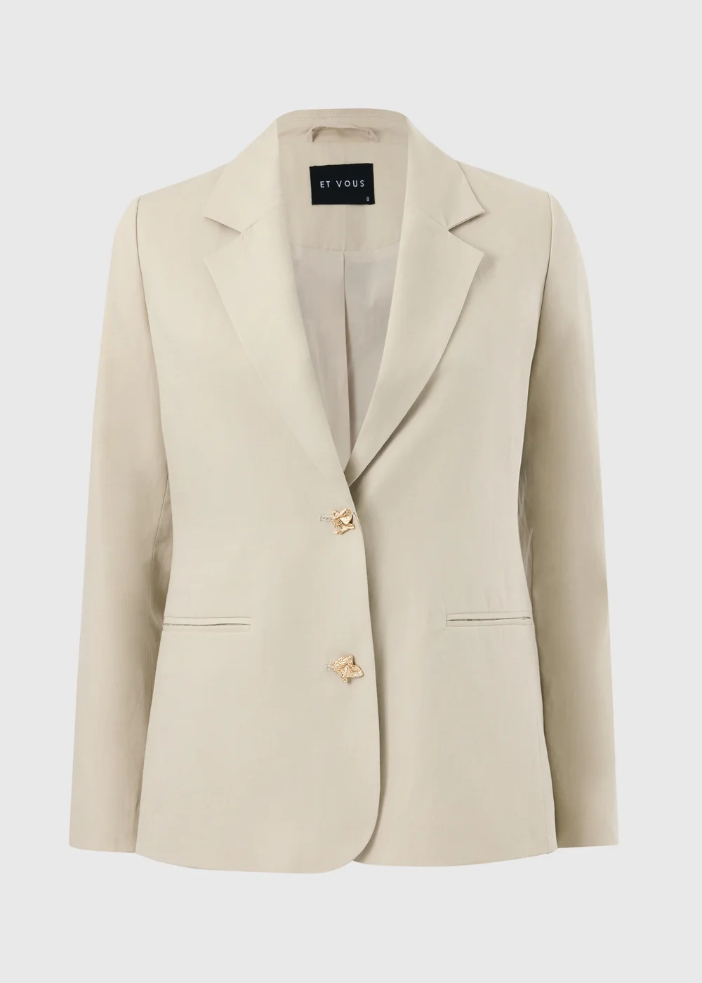 Et Vous Taupe Co Ord Blazer - Size 8 Image 1