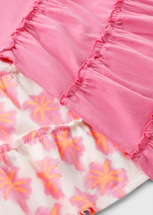 2 Pack Girls Pink Holiday Tiered Dresses (7-15yrs)
