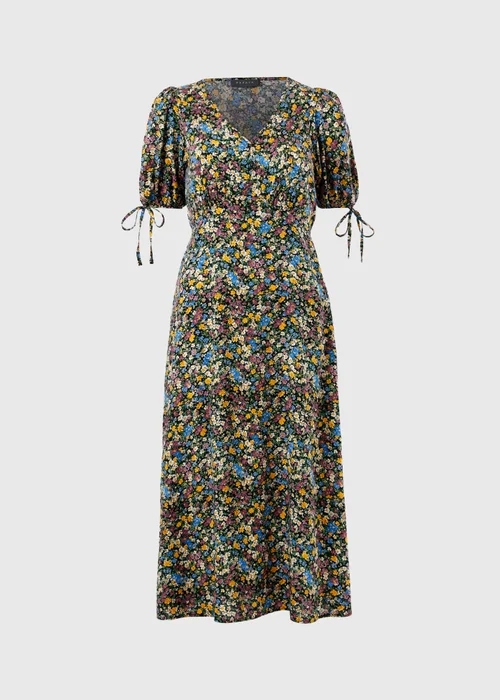 Multicolour Ditsy Floral Midi Tea Dress - 8 Image 4
