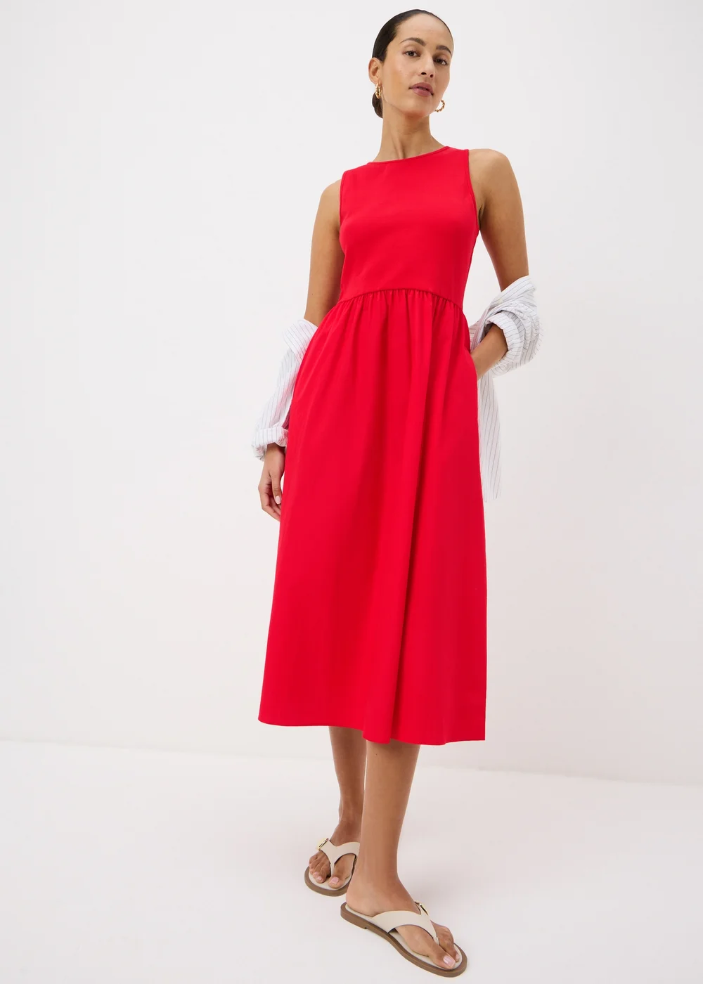 matalan red dress Red 2 in 1 Midi Dress - 8