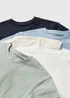5 Pack Boys Multicolour Neutrals Core T-Shirts (1-7yrs) - 1-1.5 Yrs Image 2