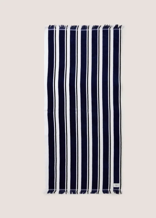 Navy Beach Co Striped Towel Image 1