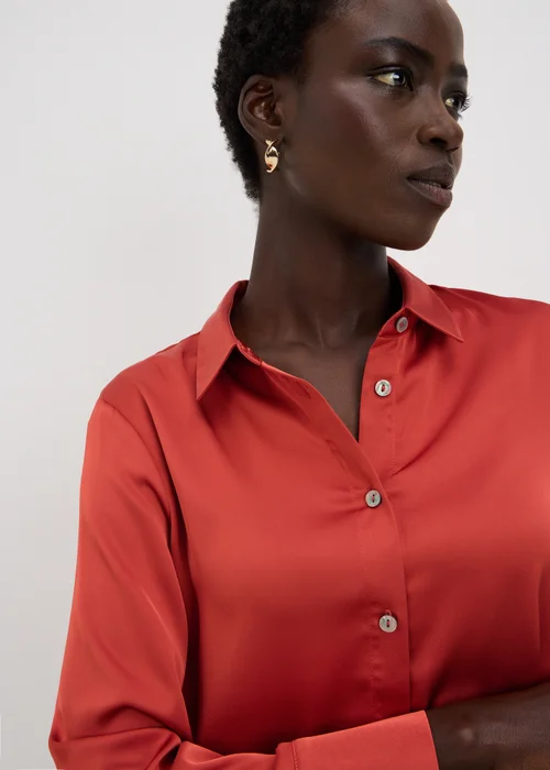 Et Vous Red Satin Shirt - 16 Image 2