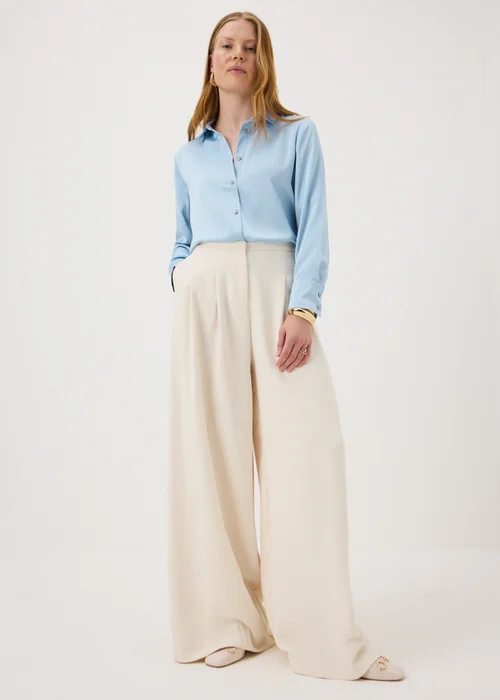 Et Vous Light Blue Satin Shirt - 8 Image 1