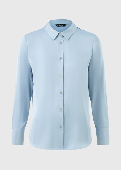 Et Vous Light Blue Satin Shirt - 8 Image 4