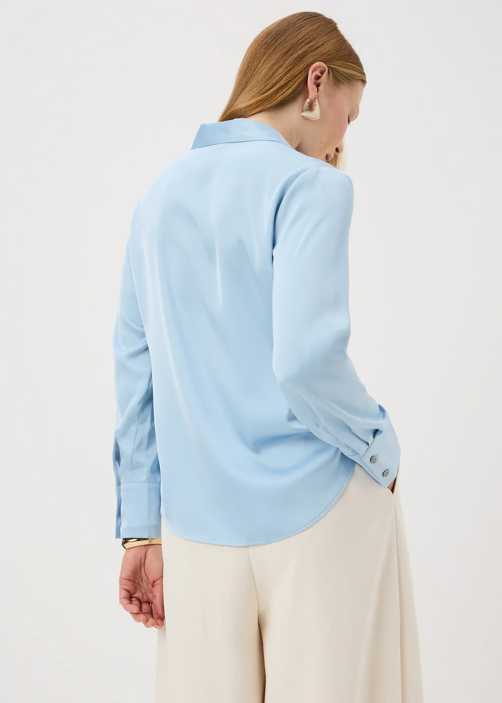 Et Vous Light Blue Satin Shirt - 8 Image 2