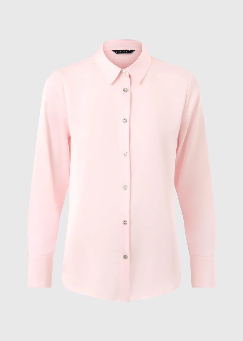 Et Vous Pale Pink Satin Shirt - Size 8 Image 1