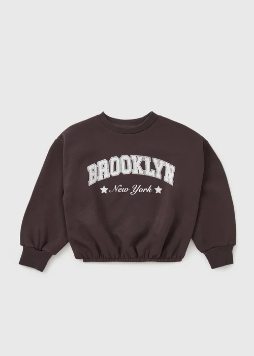 Girls Brown Brooklyn Sweatshirt (7-15yrs) - 14 Yrs Image 1